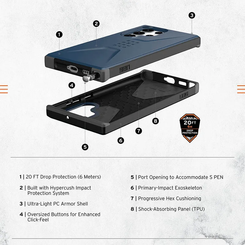 UAG Samsung Galaxy S22 Ultra Civilian Case - Mallard