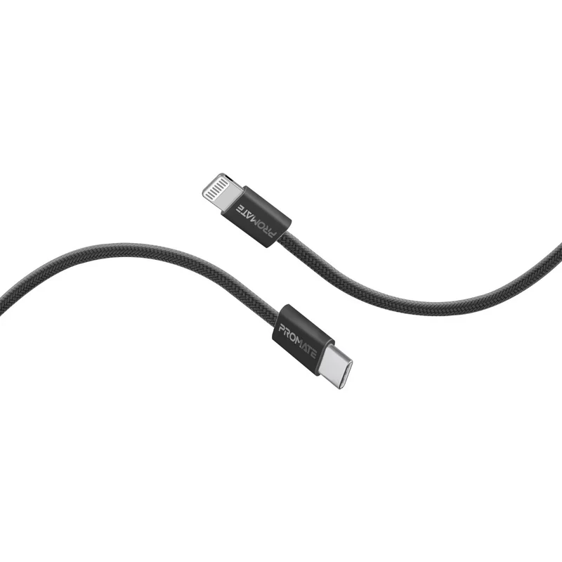 كابل بروميت إيكو لاين-Ci120 للشحن فائق السرعة - بطول 1.2 متر / 480 ميجابت/ثانية / لايتنينج / يو إس بي C / أسود