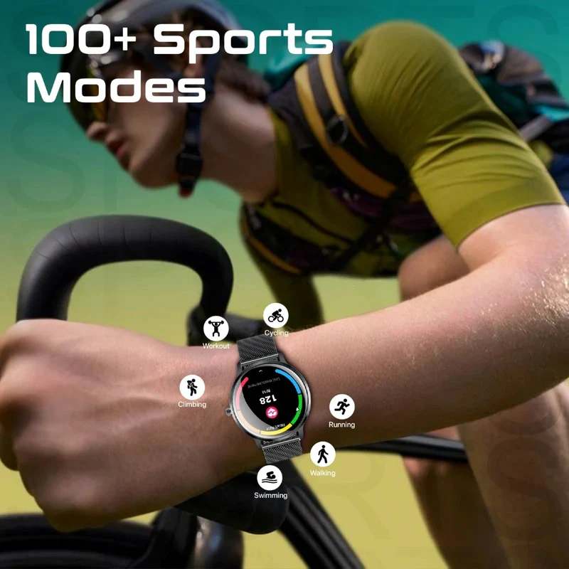 ساعة بروميت إكس واتش-US13 الذكية، مقاس 1.32 بوصة، أموليد، بلوتوث، أسود