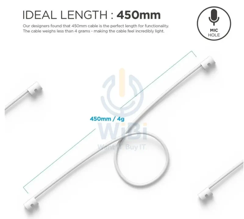 Elago AirPods Pro Strap - Apple Airpods 1 & 2 / White - (Warehouse Packed)
