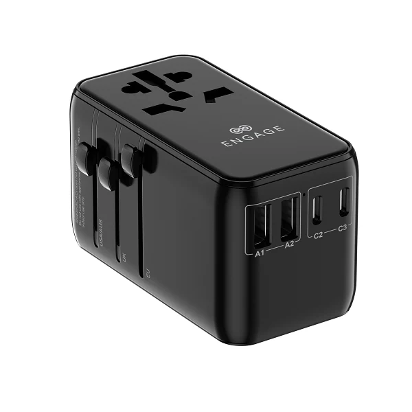Engage 100W Universal Travel Adapter Dualusb-C & A Ports/Usb-C Cbl 8954526522381