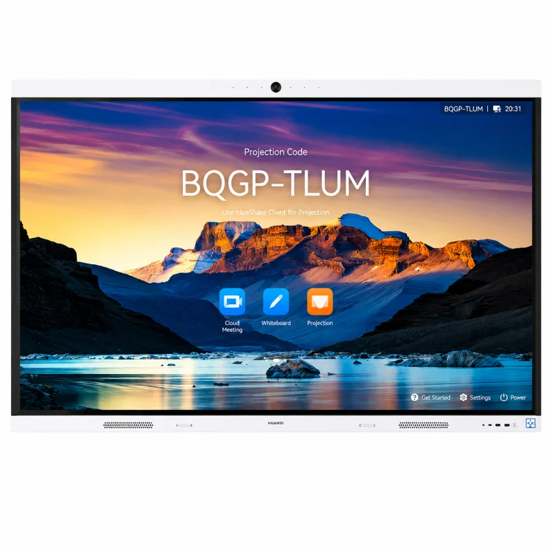 جهاز مايكروسوفت هواوي إيدياهَب B3 مع وحدة تحكم إيدياهَب، مقاس 65 بوصة، بدقة 4K UHD، معالج 8 أنوية، ذاكرة وصول عشوائي 8 جيجابايت، سعة تخزين 64 جيجابايت، HarmonyOS، مع حامل حائطي لهواوي إيدياهَب