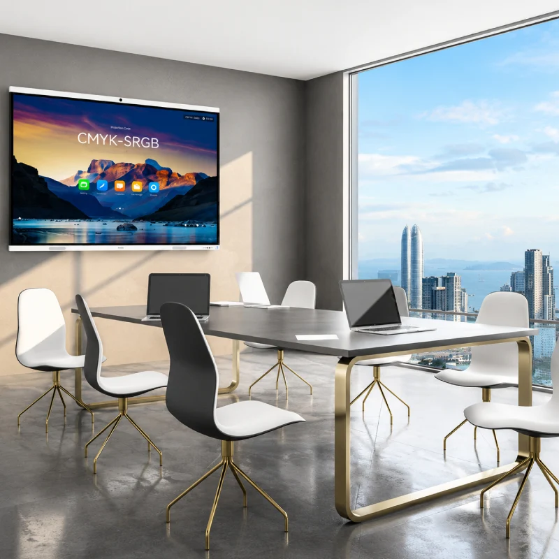 جهاز مايكروسوفت هواوي إيدياهَب B3 مع وحدة تحكم إيدياهَب، مقاس 65 بوصة، بدقة 4K UHD، معالج 8 أنوية، ذاكرة وصول عشوائي 8 جيجابايت، سعة تخزين 64 جيجابايت، HarmonyOS، مع حامل حائطي لهواوي إيدياهَب