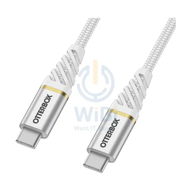 OtterBox Premium USB-C To USB-C Fast Charge Cable - USB-C / USB-C / 3 Meters / White - (Warehouse Packed)