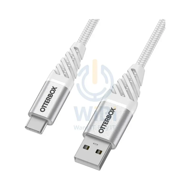 OtterBox Premium USB-C To USB-A Cable - USB-C / USB-A / 3 Meters / White - (Warehouse Packed)