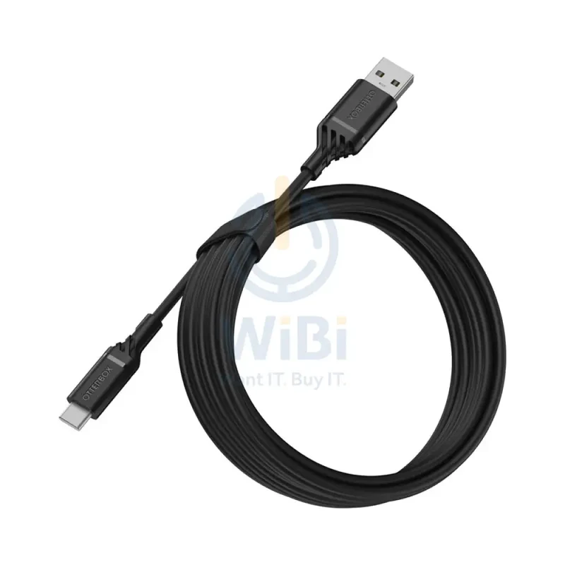 OtterBox Standard USB-A To USB-C Cable - USB-A / USB-C / 3 Meters / Black - (Warehouse Packed)