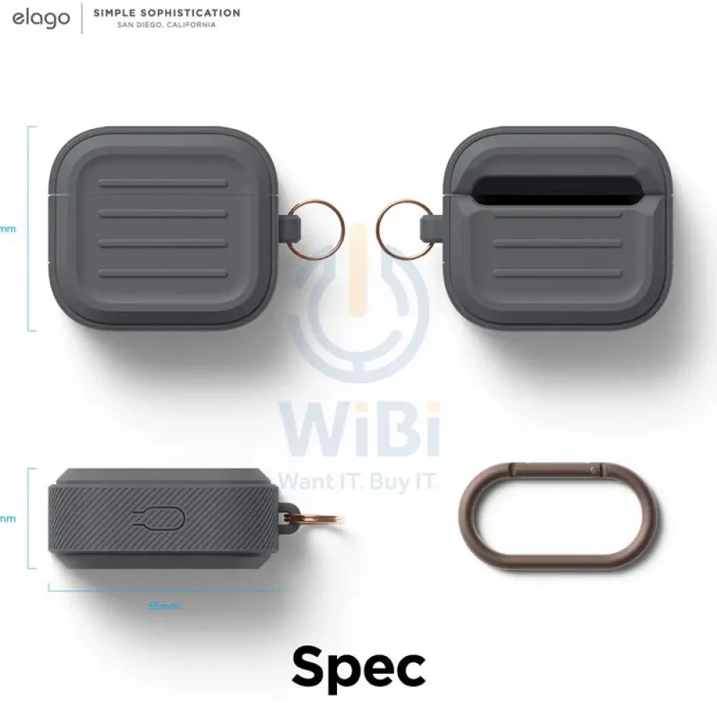 Elago AirPods 3 Armor Case - Dark Gray - (Warehouse Packed)