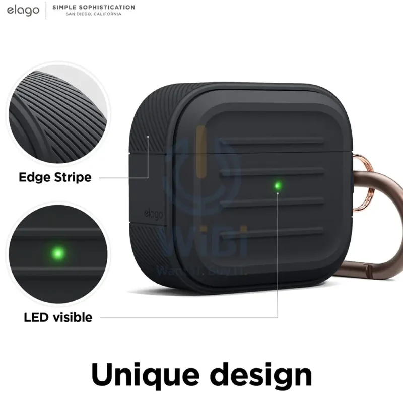 Elago AirPods 3 Armor Case - Black - (Warehouse Packed)