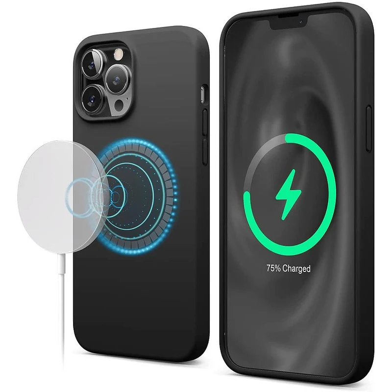 Elago Iphone 13 Pro Max / Iphone 12 Pro Max Magsafe Soft Silicone Case - Black