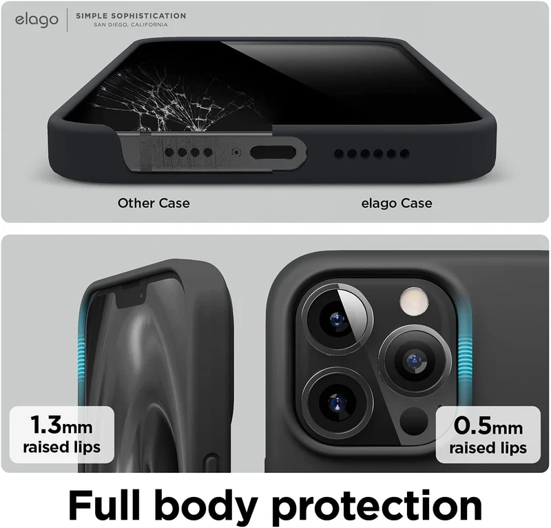 Elago Iphone 13 Pro Max / Iphone 12 Pro Max Magsafe Soft Silicone Case - Black