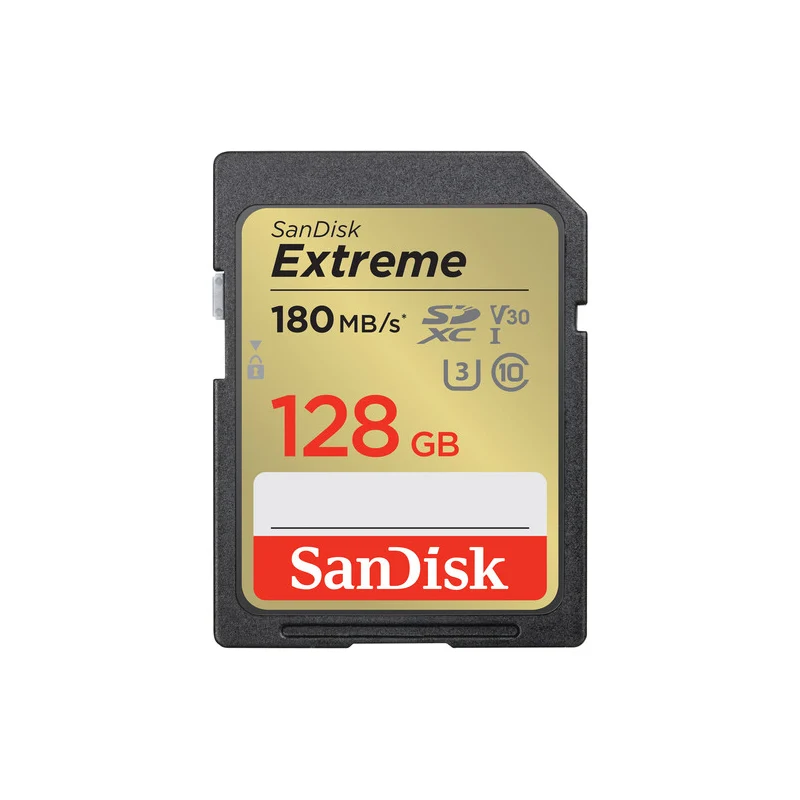 SanDisk Extreme SD UHS-I Card - 128GB / Up to 180MB/s