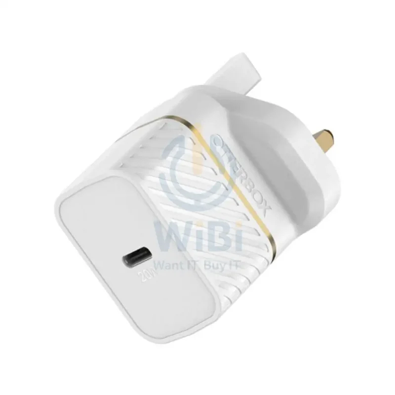 Otterbox UK Wall Charger With Cable - 20W / USB-C to Lightning / 1 Meter / White - (Warehouse Packed)