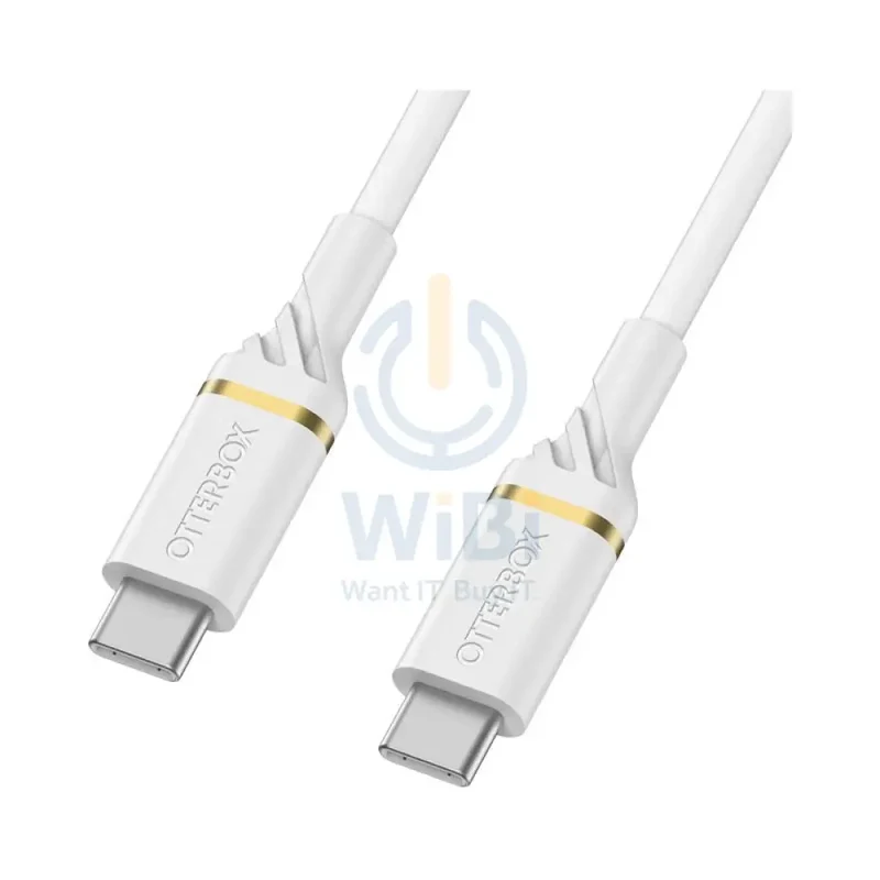 OtterBox Standard USB-C To USB-C Fast Charge Cable - USB-C / USB-C / 1 Meter / White - (Warehouse Packed)