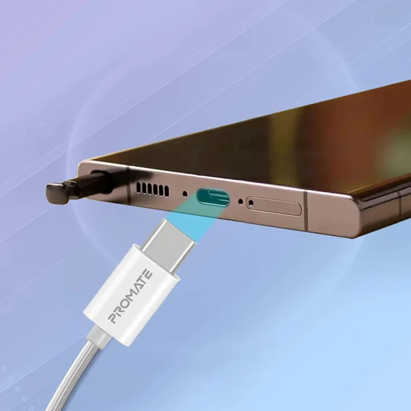 PROMATE MonoPod-C In-Ear Wired Mono Earphone - USB-C / White