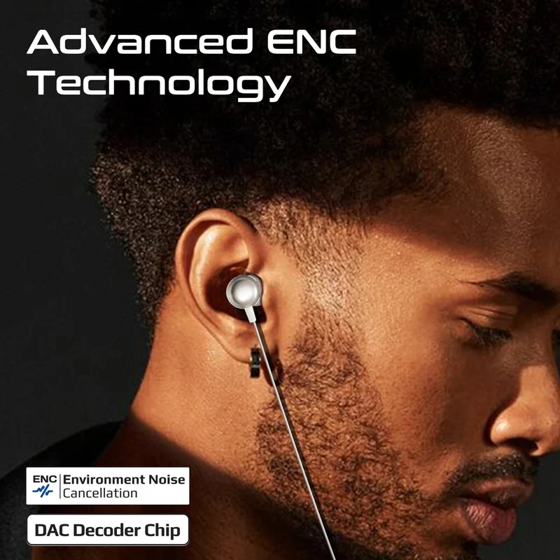 سماعات أذن ستيريو سلكية بروميت سيلكن-ENC، مزودة بتقنية ENC، USB-C، 1.2 متر، أبيض