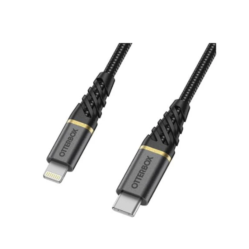 OtterBox Lightning to USB-C Fast Charge Cable - Standard 1 Meter - Matte Black - (Warehouse Packed)