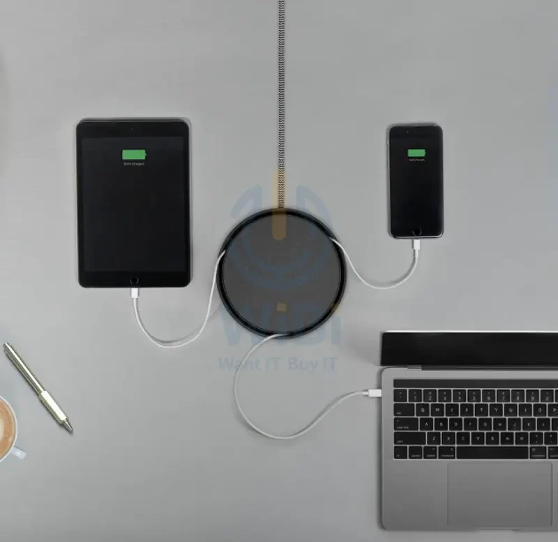 محطة شحن نيتف يونيون إكليبس USB، خشبي، باللون الأسود، معبأة بالمستودع