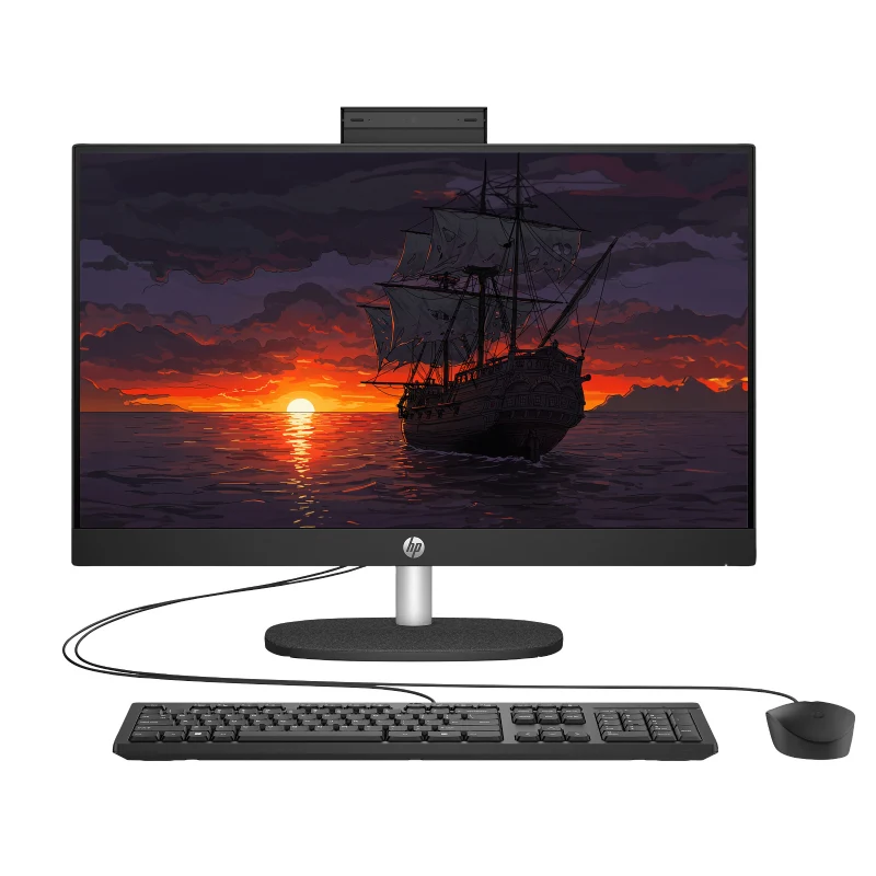 HP 24-CR1008NE AIO PC - Ultra 7 155U / 16GB / 512GB (NVME M.2 SSD) / 23.8" FHD Non-Touch / DOS (Without OS) / Jack Black / 1YW - Desktop