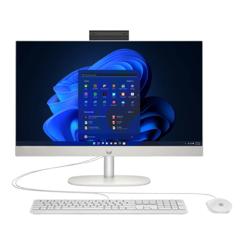 HP 24-CR1006NE AIO PC - Ultra 5 125U / 16GB / 512GB (NVME M.2 SSD) / 23.8" FHD Non-Touch / Win 11 Pro / Shell White / 1YW - Desktop