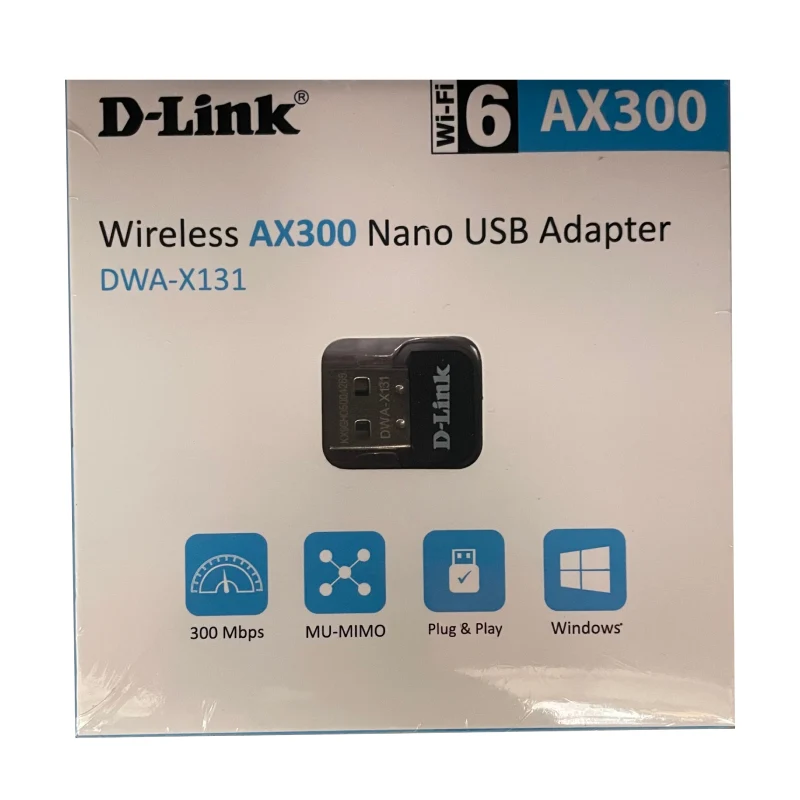 محول دي لينك DWA-X131 ‏AX300 واي فاي 6 نانو يو إس بي لاسلكي