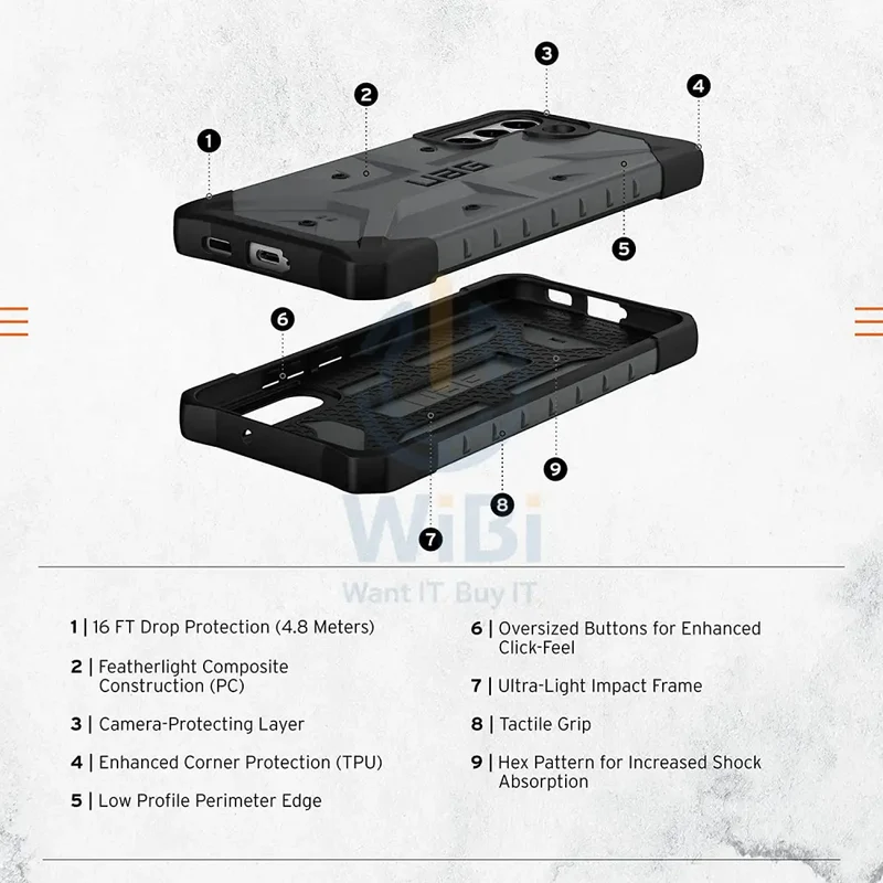 UAG Samsung Galaxy S22 Plus Pathfinder Case - Silver