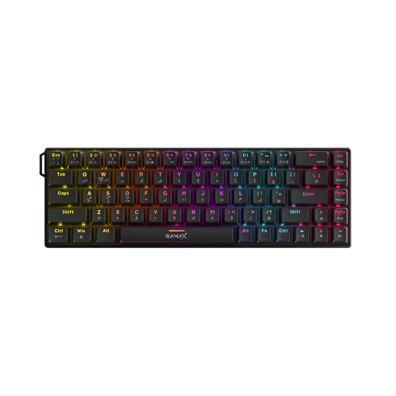 Gamax GM-204 4-in-1 Wired PC Accessory Set - AR Mechanical Keyboard / Mouse / Mousepad / Headset / Black