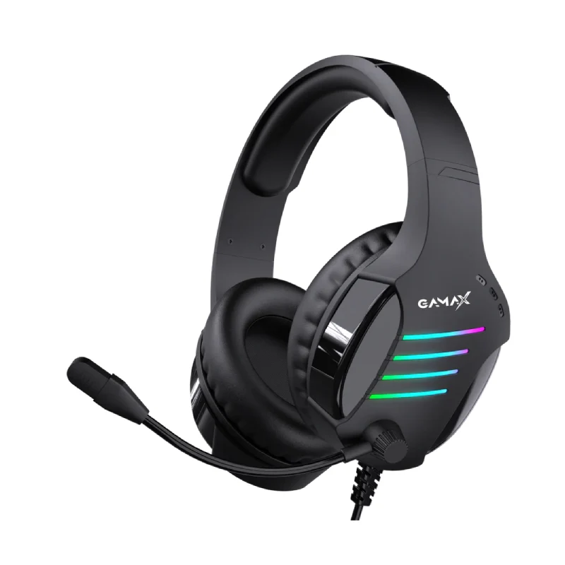 Gamax GM-204 4-in-1 Wired PC Accessory Set - AR Mechanical Keyboard / Mouse / Mousepad / Headset / Black