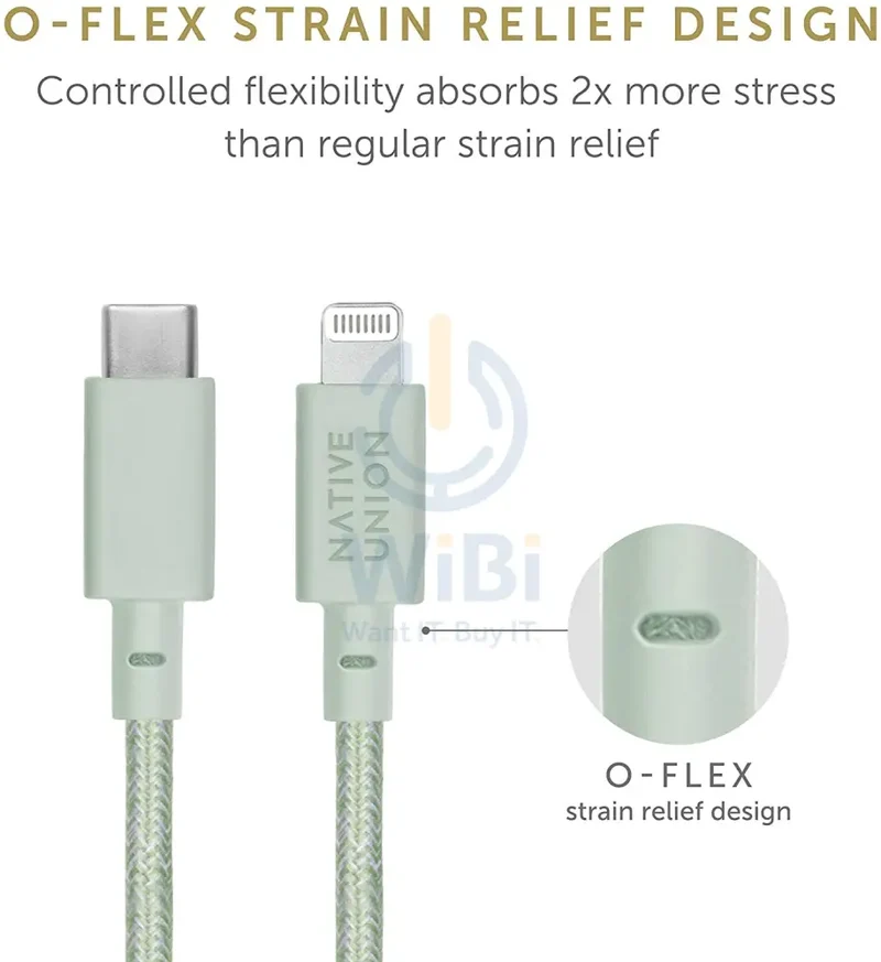 Native Union Belt Cable XL USB-C to Lightning 3M - Sage