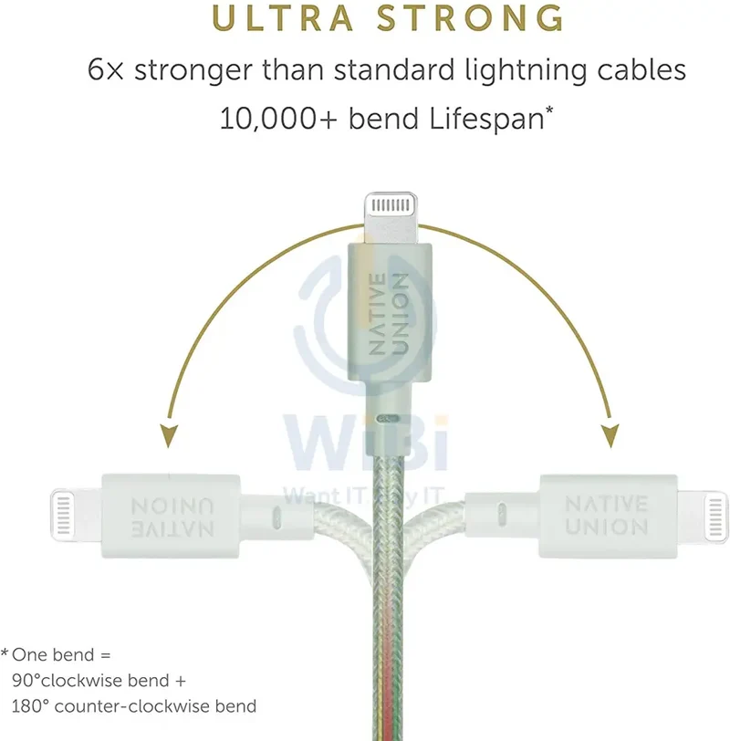 Native Union Belt Cable XL USB-C to Lightning 3M - Sage