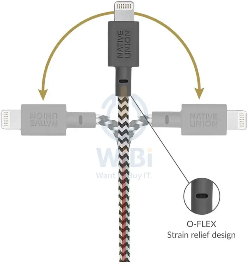Native Union Belt Cable - USB A to Lightning 1.2M - Zebra