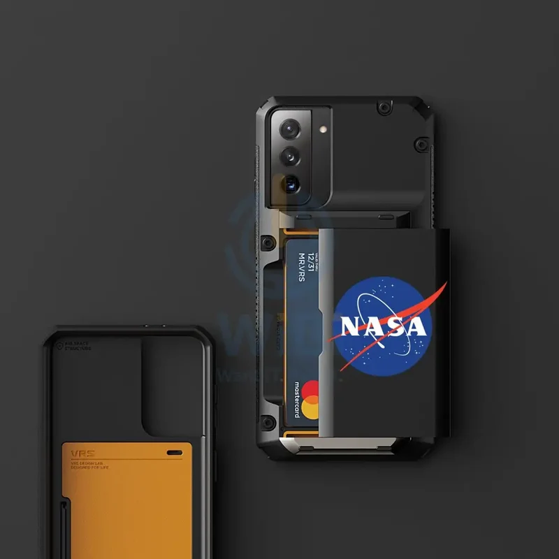 VRS Design Galaxy S21 Plus Damda Glide Pro Case - Black - Nasa - Earth