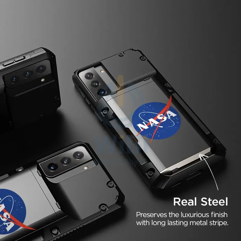 VRS Design Galaxy S21 Plus Damda Glide Pro Case - Black - Nasa - Earth