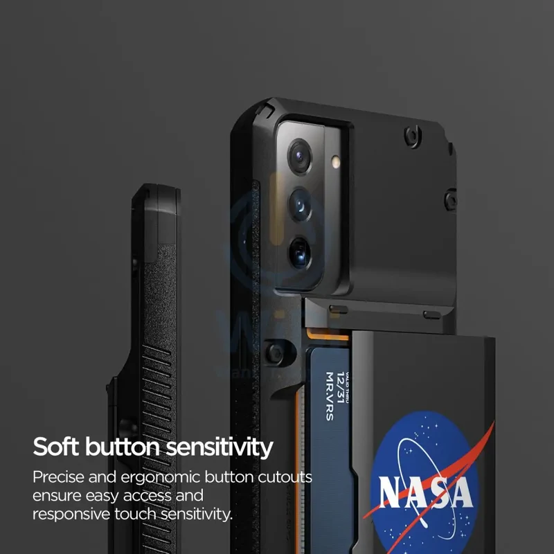 VRS Design Galaxy S21 Plus Damda Glide Pro Case - Black - Nasa - Earth