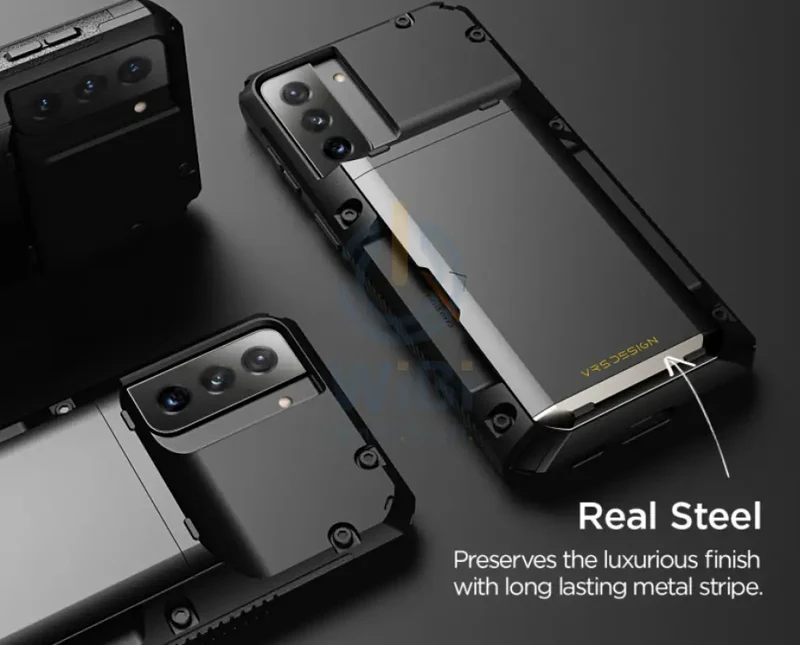 VRS Design Galaxy S21 Plus Damda Glide Pro Case - Black