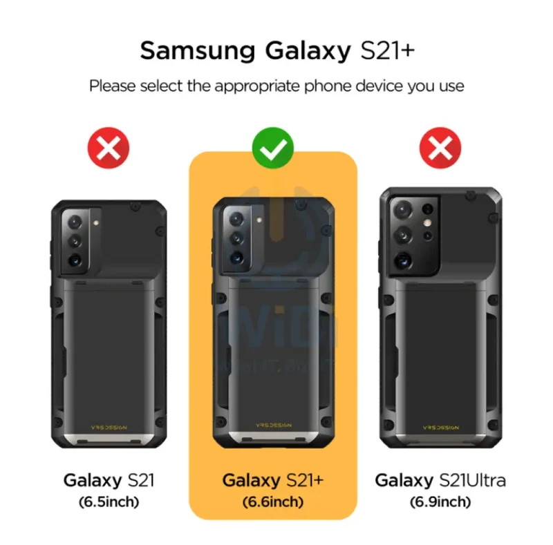 VRS Design Galaxy S21 Plus Damda Glide Pro Case - Black