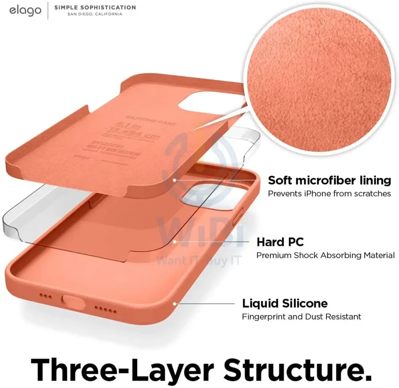 Elago iPhone 12 / iPhone 12 Pro Liquid Silicone Case - Nectarine