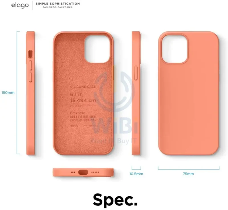 Elago iPhone 12 / iPhone 12 Pro Liquid Silicone Case - Nectarine