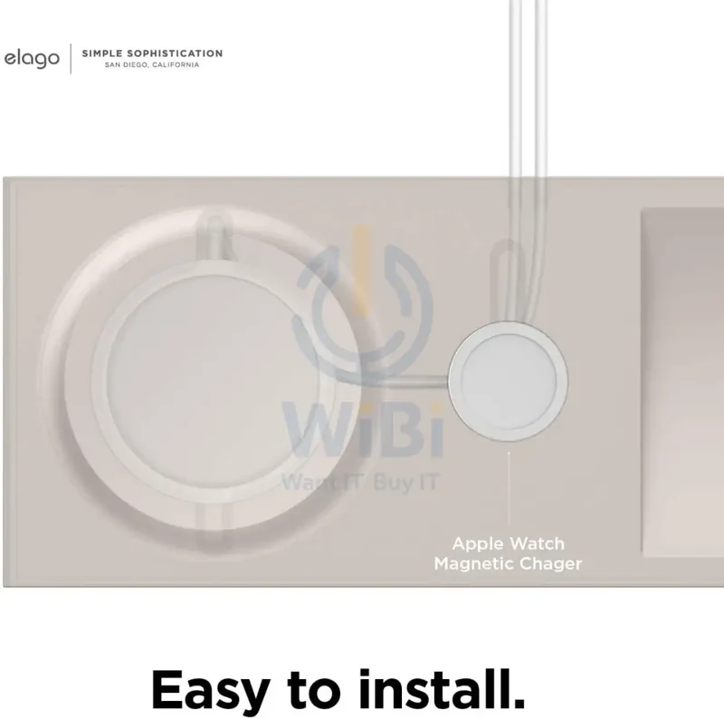 Elago Charging Tray Duo for Magsafe and Apple Watch - Stone