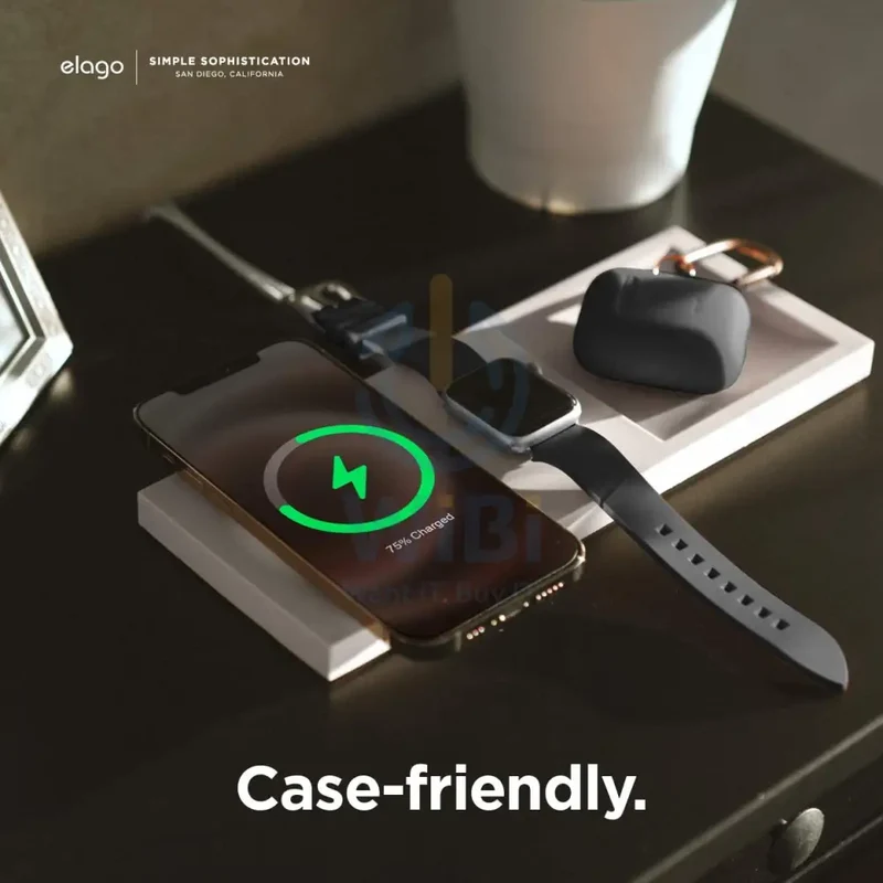 Elago Charging Tray Duo for Magsafe and Apple Watch - Stone