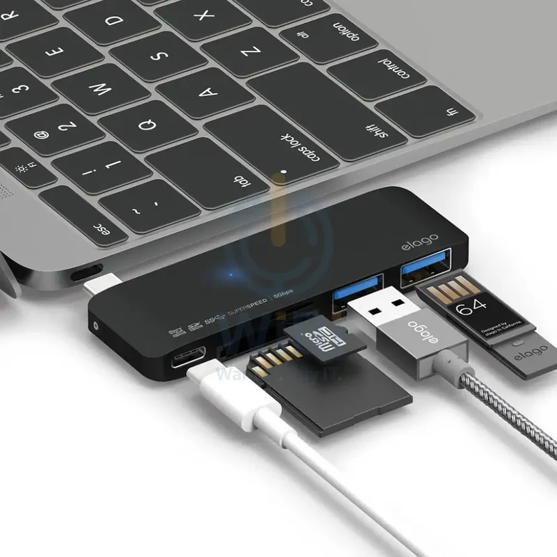 Elago Aluminum Charging Multi Hub USB-C - Black