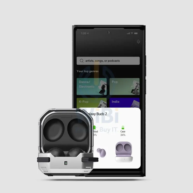 VRS Design Galaxy Buds 2/Buds Pro/Buds Live Active Case - Light Silver