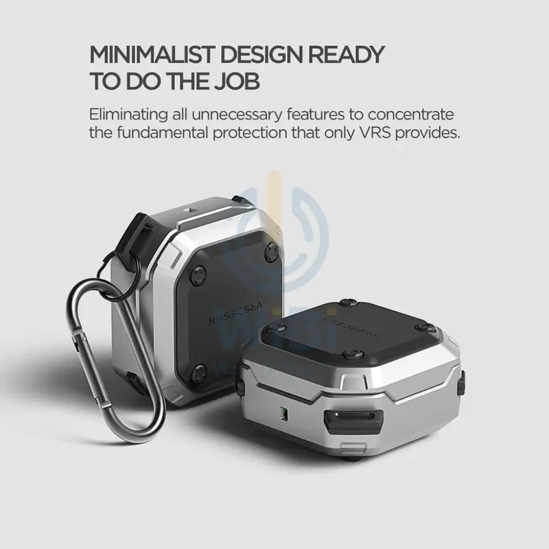 VRS Design Galaxy Buds 2/Buds Pro/Buds Live Active Case - Light Silver