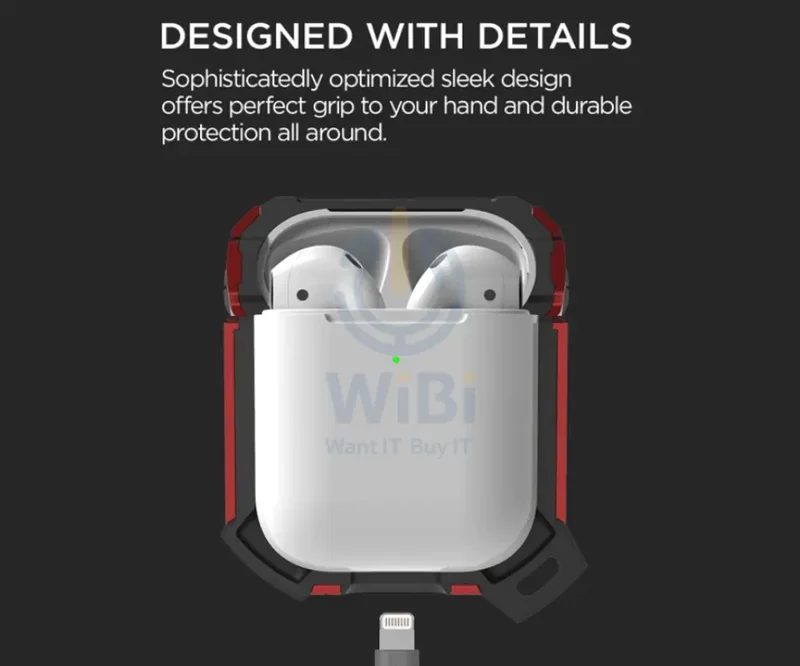 VRS Design Airpods 1 & 2 Active Case - Metal Red