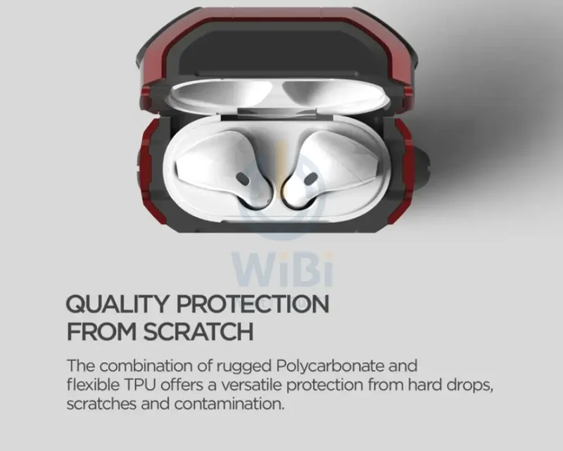 VRS Design Airpods 1 & 2 Active Case - Metal Red