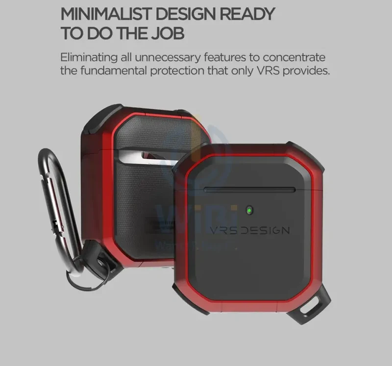 VRS Design Airpods 1 & 2 Active Case - Metal Red