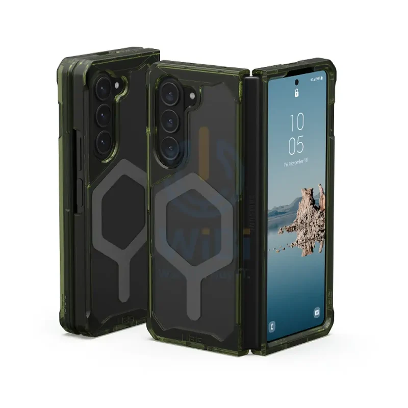 UAG Samsung Galaxy Z Fold 5 Plyo Pro Magsafe Case - Olive / Space Gray