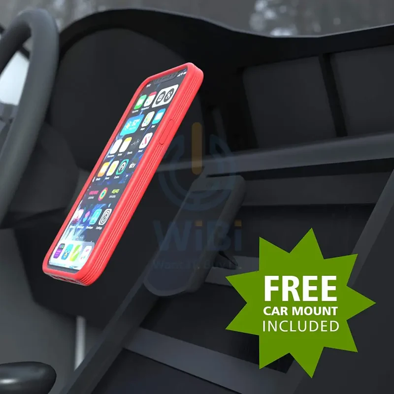 Evutec iPhone 12 Pro Max Ballistic Nylon Case with AFIX+ Mount - Red