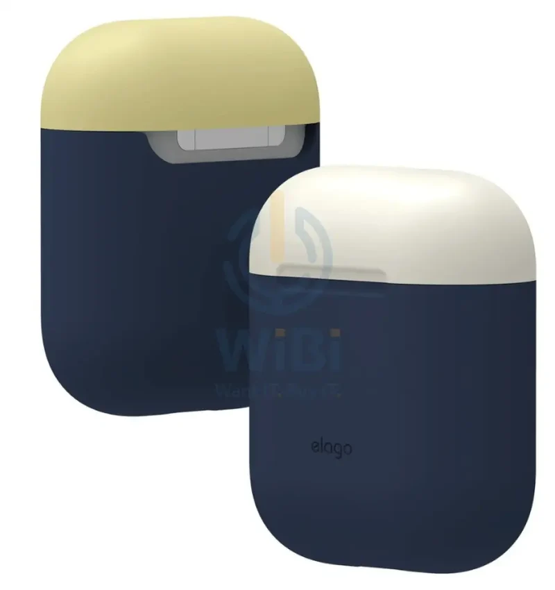Elago AirPods 1 & 2 Duo Case - Body-Jean Indigo / Top-Classic White Yellow