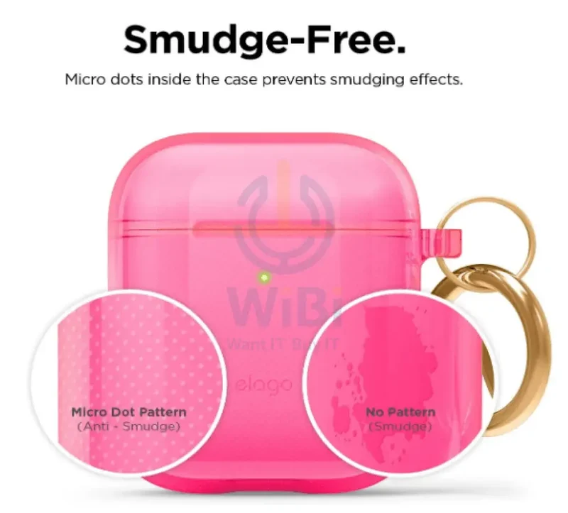 Elago AirPods 1 & 2 Clear Case - Neon Hotpink