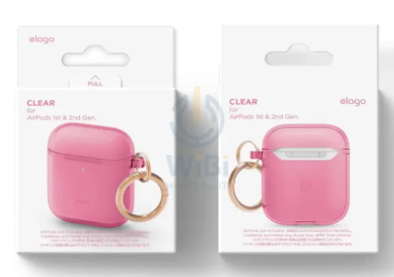 Elago AirPods 1 & 2 Clear Case - Neon Hotpink